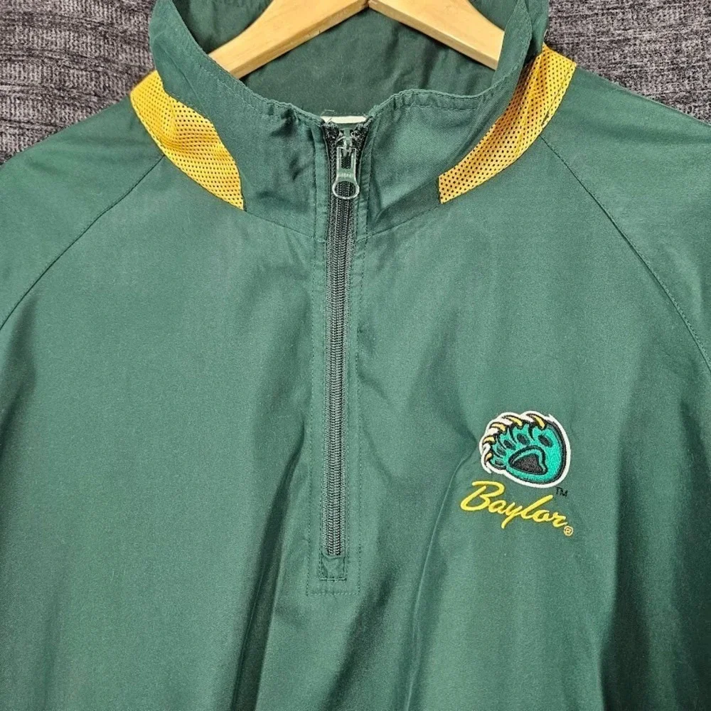 Baylor Bears Pullover Windbreaker Jacket Size XL KA Knights Apparel 1/4 Zip